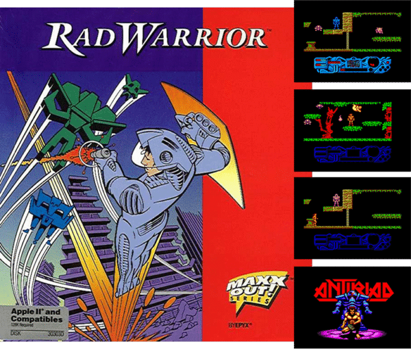 Rad Warrior Product Box and Several Screenshots